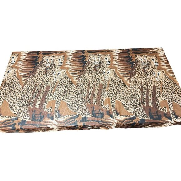 Symphony Statement Fashion‎ Scarf Safari Animal Print Cheetahs Brown Black Wrap - Picture 3 of 10
